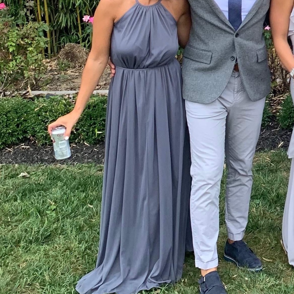 Pewter bridesmaid dress